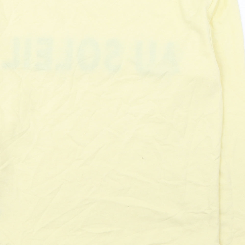 George Womens Yellow  Cotton Pullover Sweatshirt Size 8