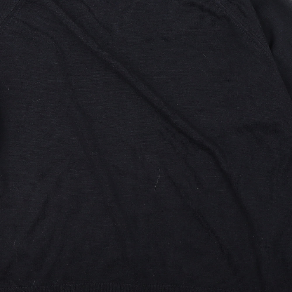 Berkertex Mens Black V-Neck  Acrylic Pullover Jumper Size XL