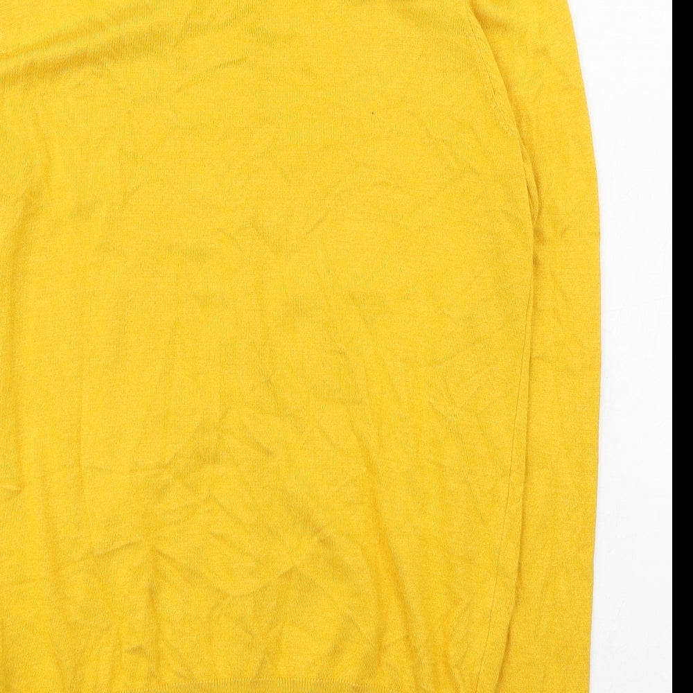 George Womens Yellow Round Neck  Viscose Cardigan Jumper Size 10
