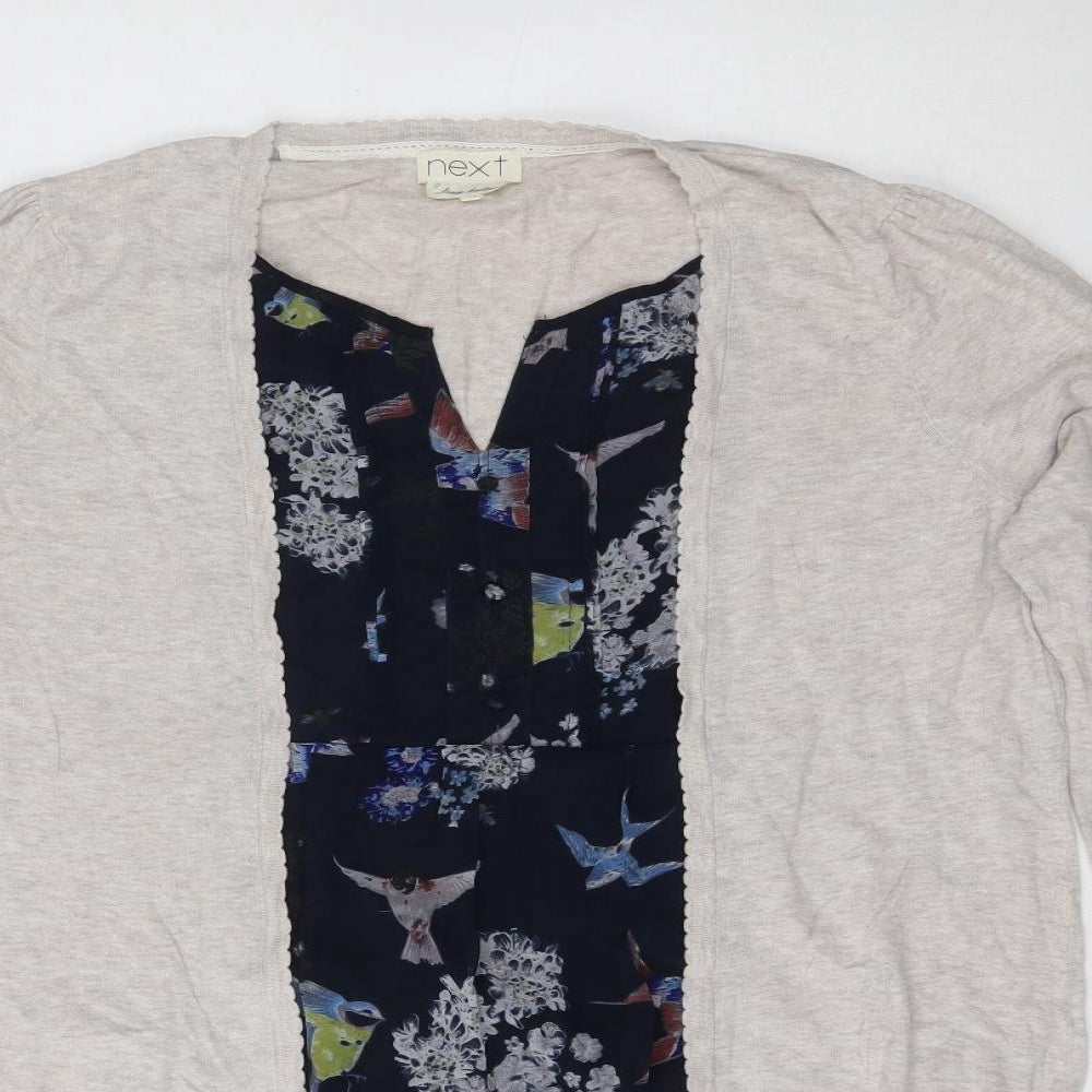 NEXT Womens Grey Cowl Neck  Polyester Cardigan Jumper Size 20