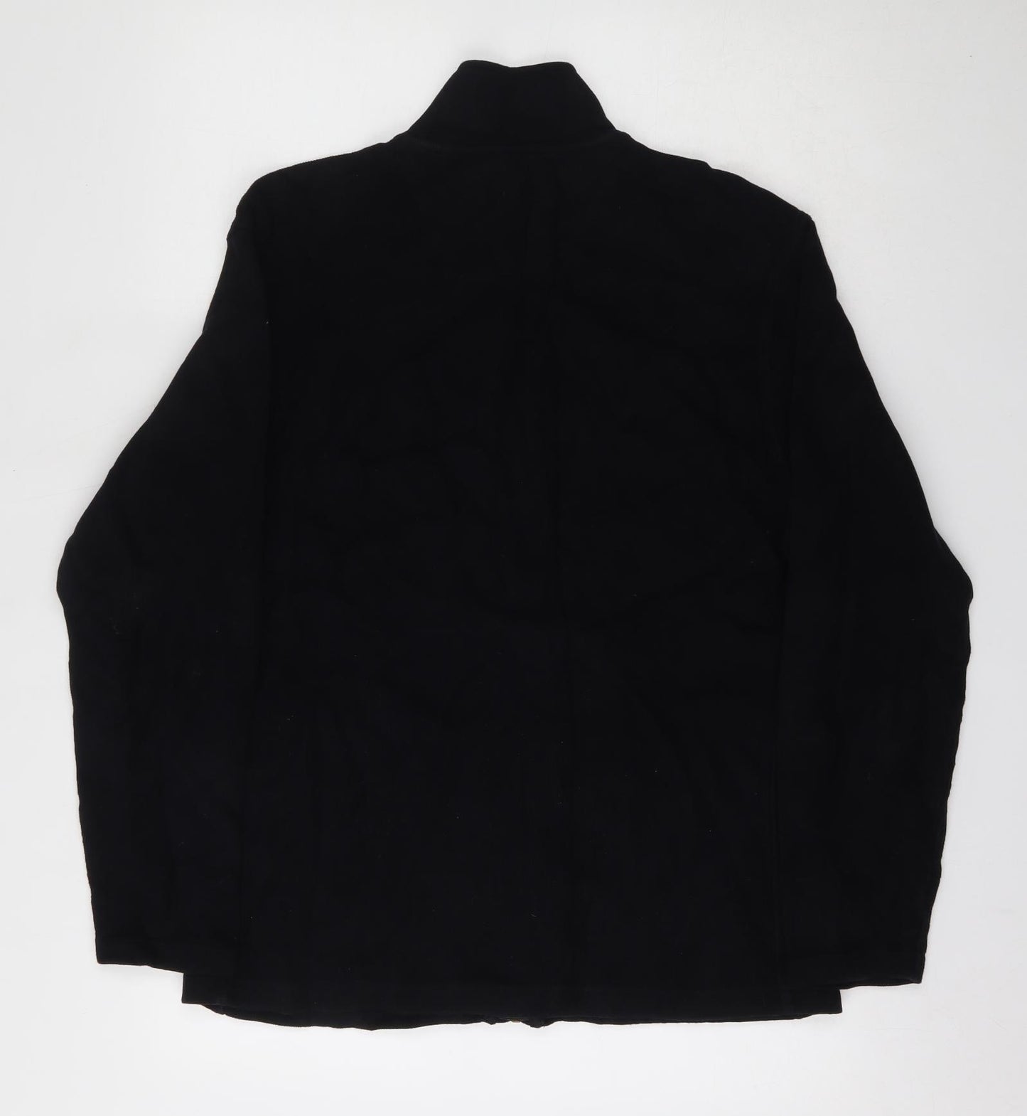 NEXT Mens Black Mock Neck  Cotton Full Zip Jumper Size L