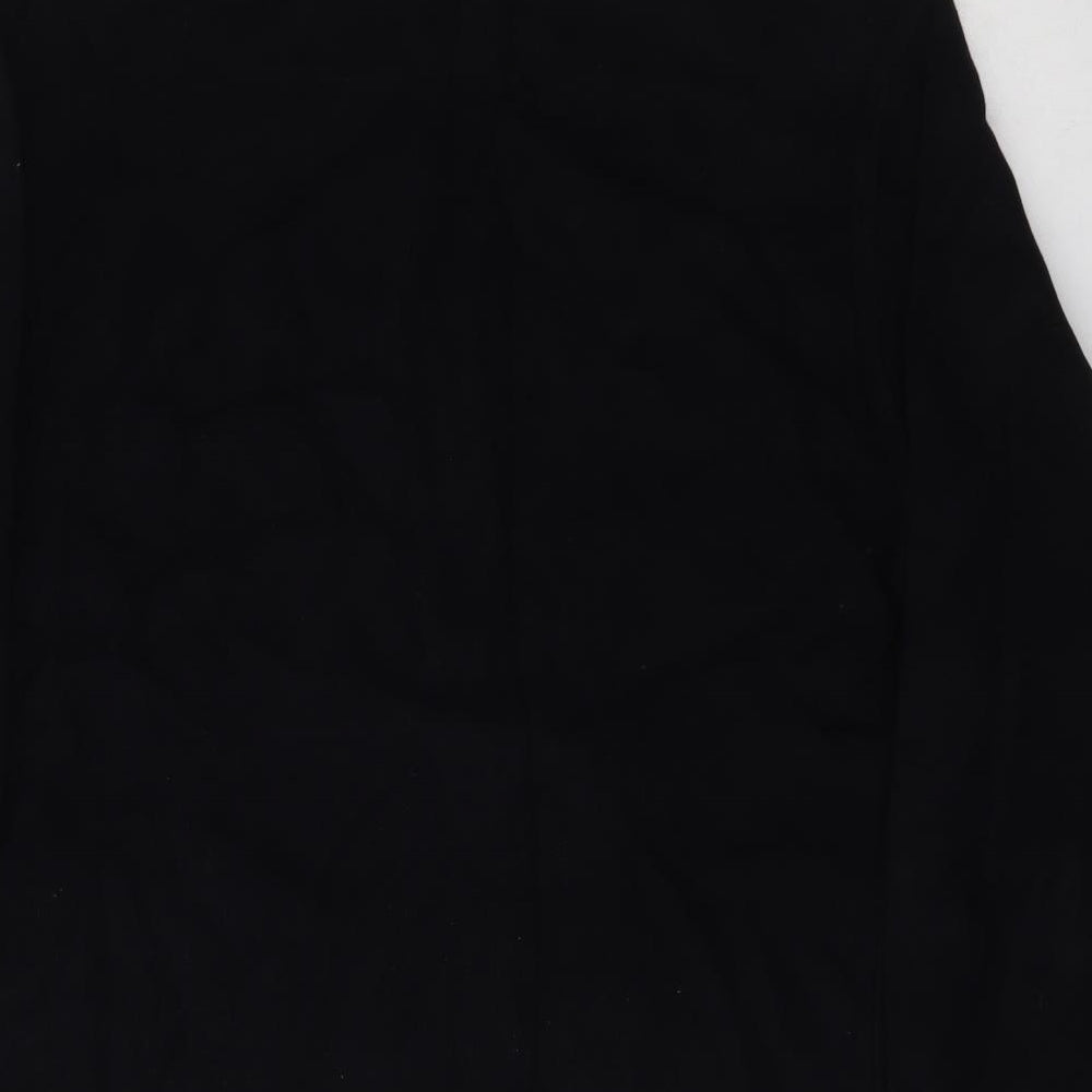 NEXT Mens Black Mock Neck  Cotton Full Zip Jumper Size L