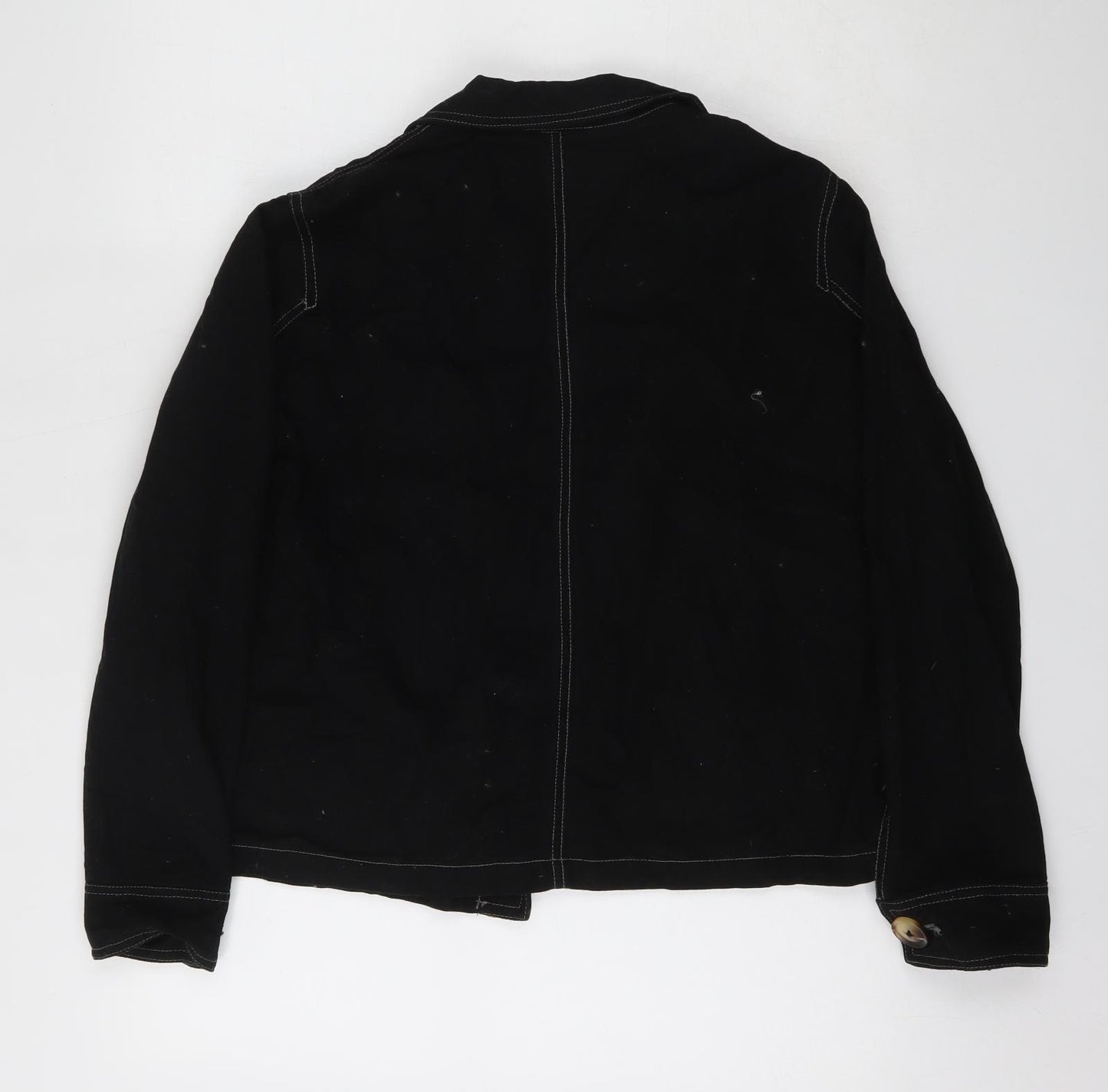 New Look Womens Black   Jacket  Size 14  Button - Denim Jacket