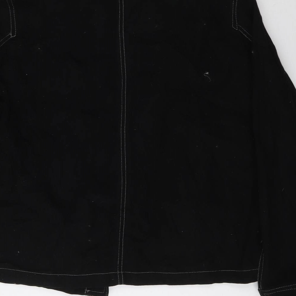New Look Womens Black   Jacket  Size 14  Button - Denim Jacket