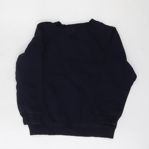 SCHOOLWEAR Boys Blue  Cotton Pullover Sweatshirt Size 4 Years