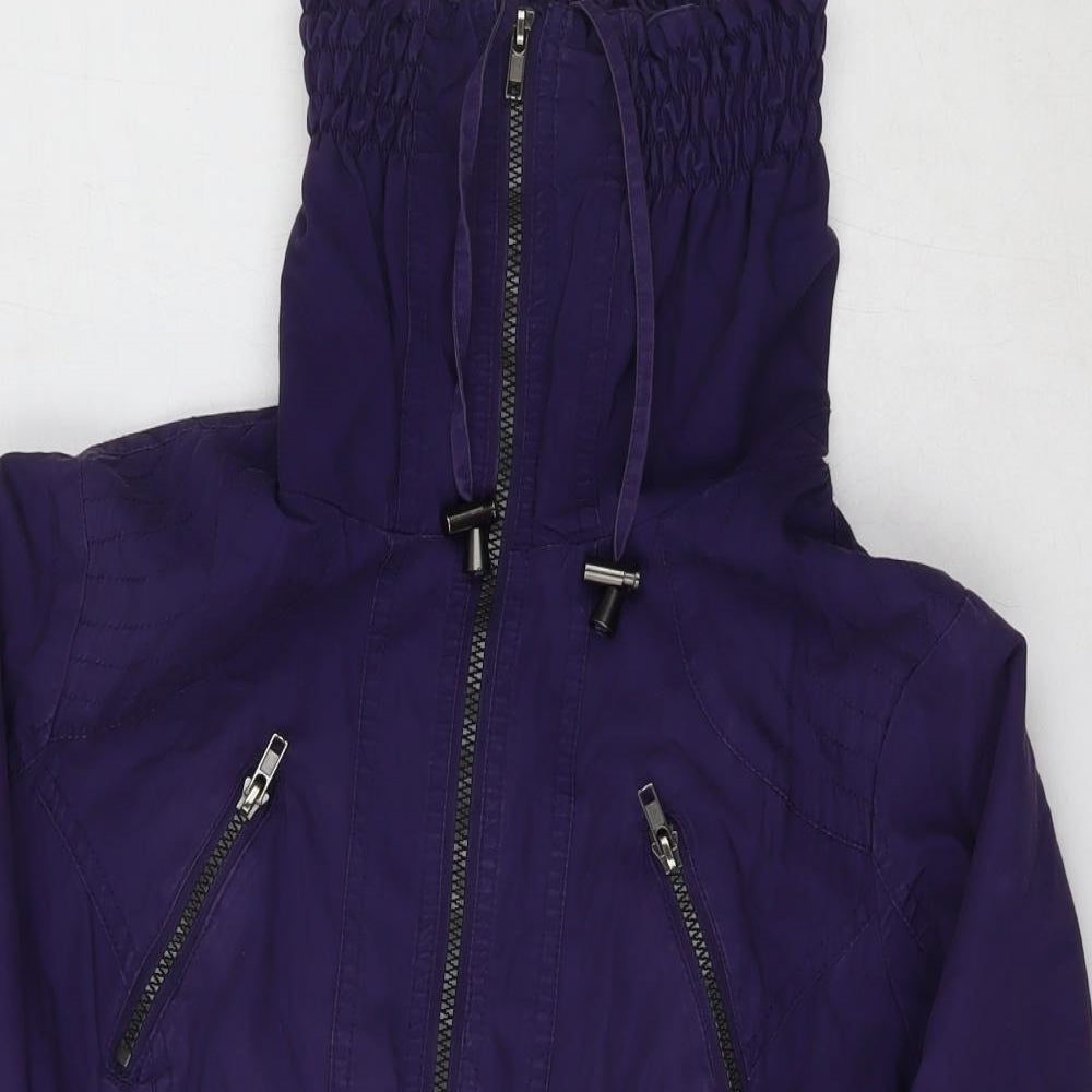 Marks and Spencer Womens Purple   Parka Jacket Size 14  Zip