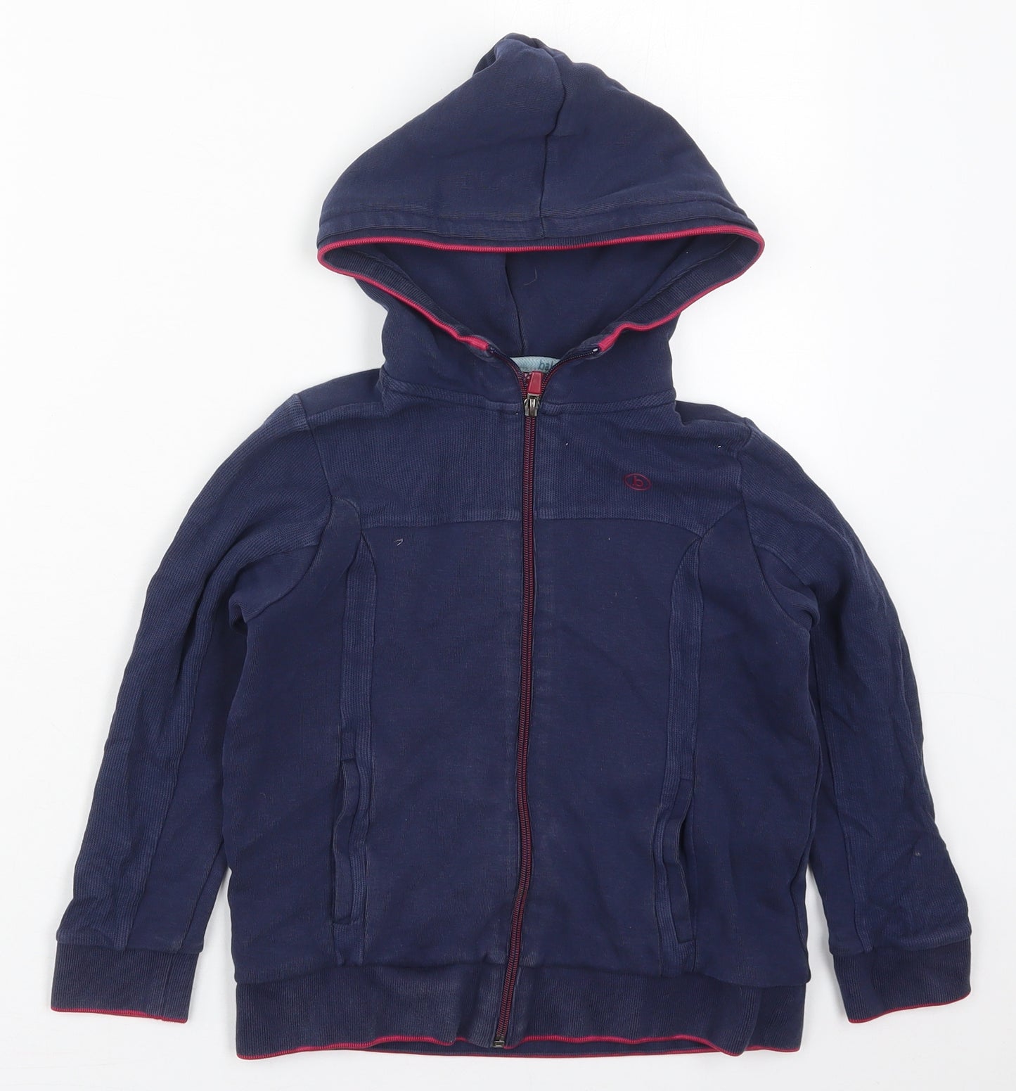 Ted Baker Girls Blue  Cotton Full Zip Hoodie Size 7-8 Years  Zip