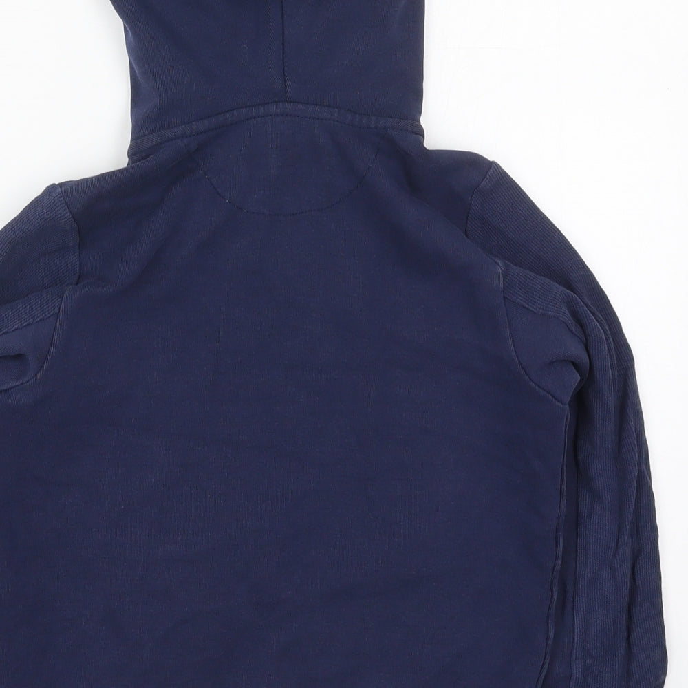 Ted Baker Girls Blue  Cotton Full Zip Hoodie Size 7-8 Years  Zip