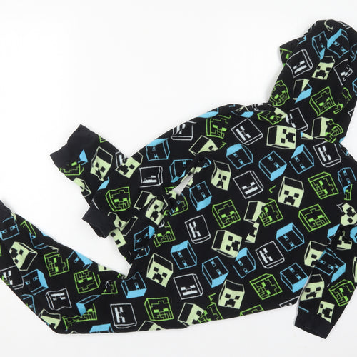 George Boys Black Geometric Polyester  One Piece Size 6-7 Years  Zip - Minecraft