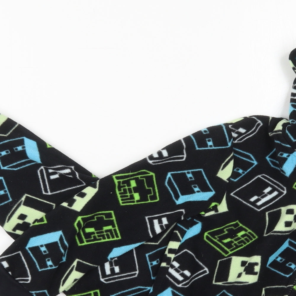George Boys Black Geometric Polyester  One Piece Size 6-7 Years  Zip - Minecraft