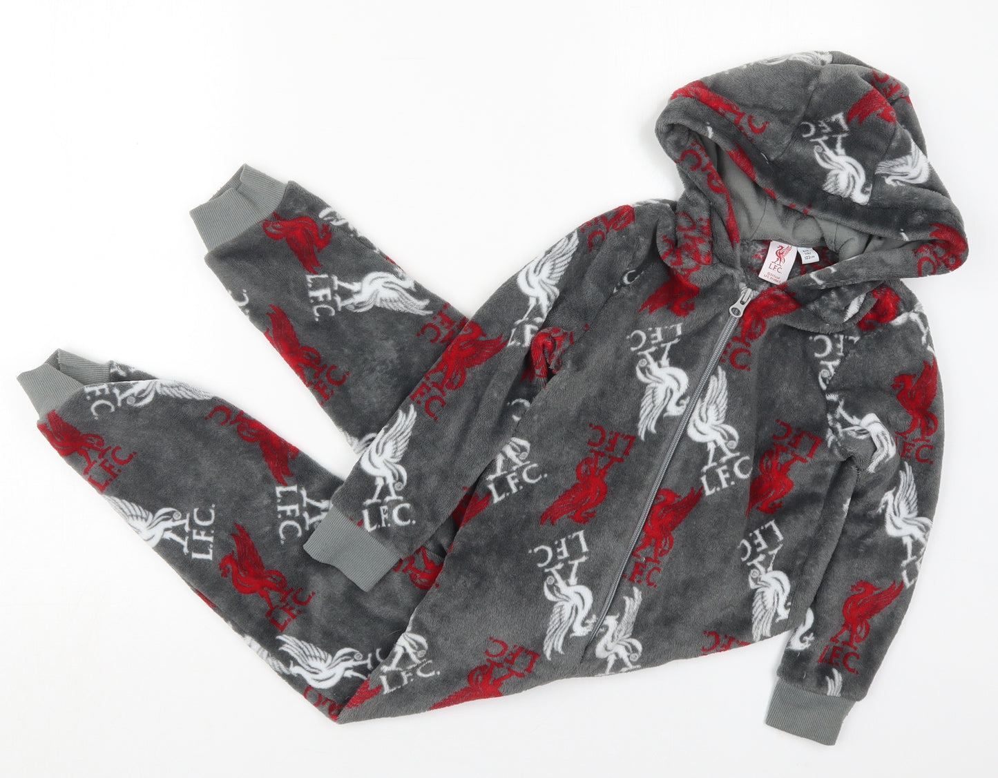 F&F Boys Grey Solid Polyester  One Piece Size 6-7 Years  Zip - LFC