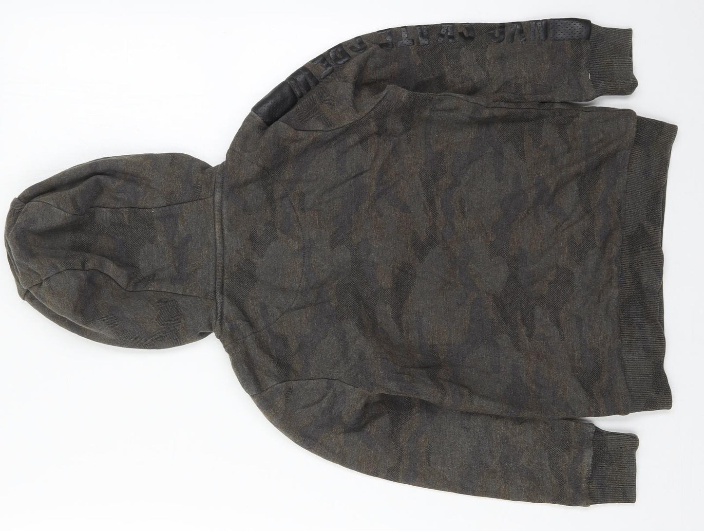 F&F Boys Brown Camouflage Polyester Pullover Hoodie Size 8-9 Years  Pullover