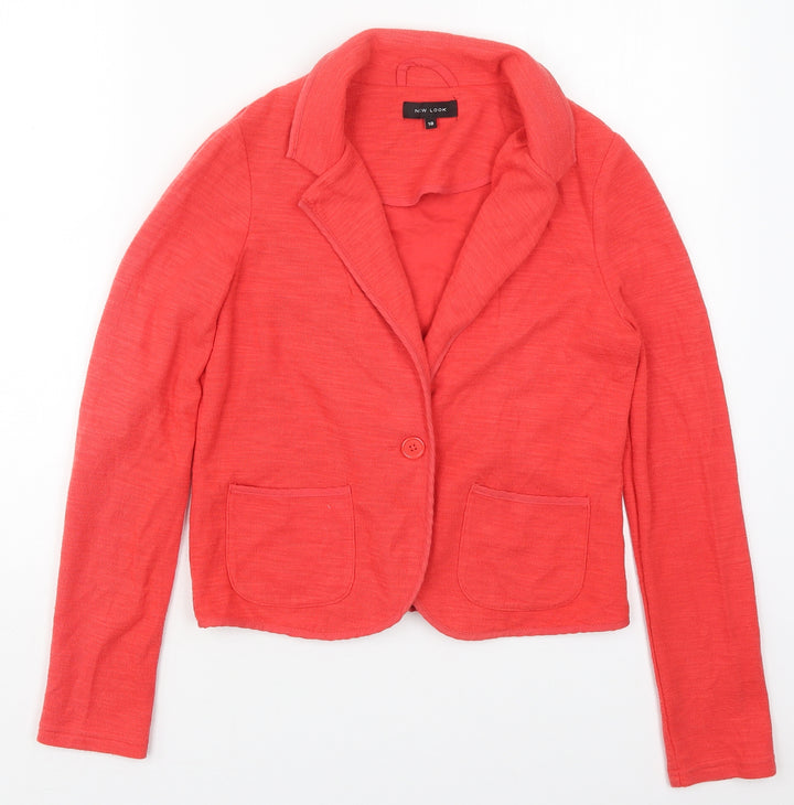 New Look Womens Pink Jacket Size 10 Button