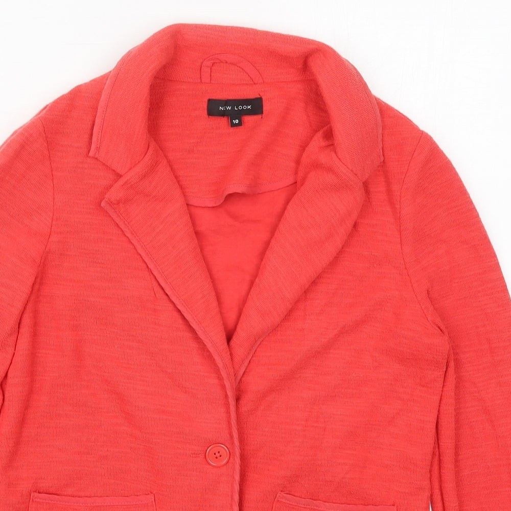 New Look Womens Pink   Jacket  Size 10  Button
