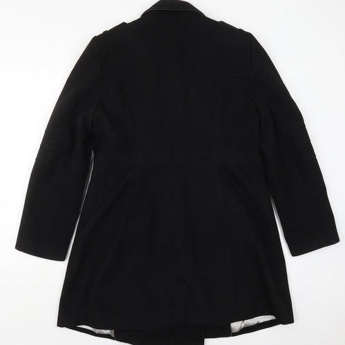 Wallis Womens Black   Pea Coat Coat Size 16  Zip