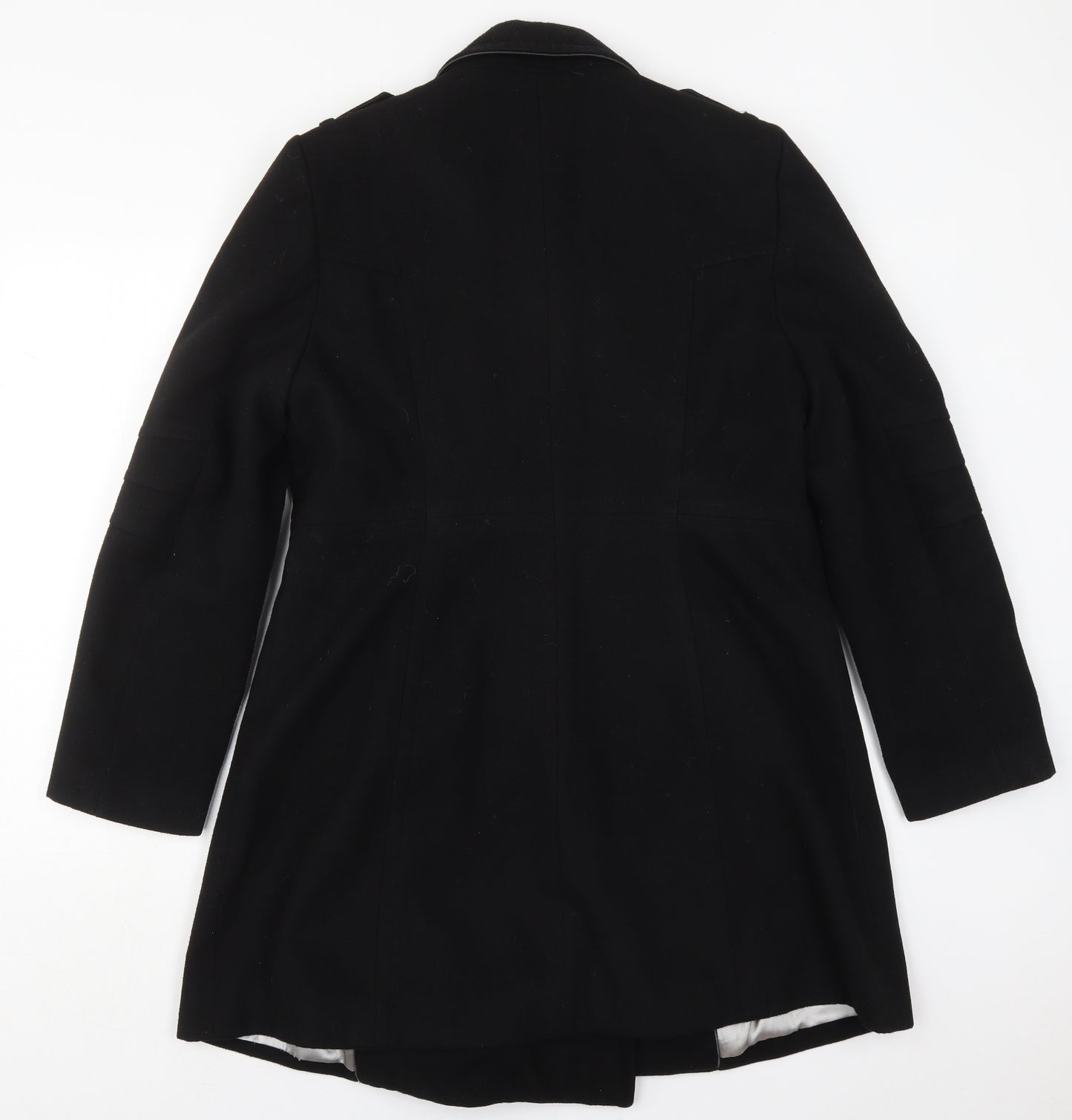 Wallis Womens Black   Pea Coat Coat Size 16  Zip