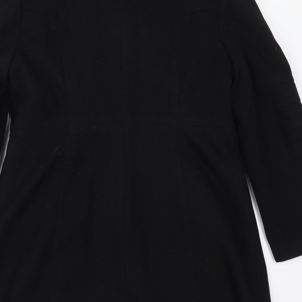 Wallis Womens Black   Pea Coat Coat Size 16  Zip