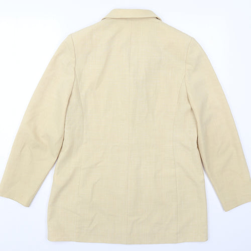 Focus Womens Beige   Jacket  Size 12  Button