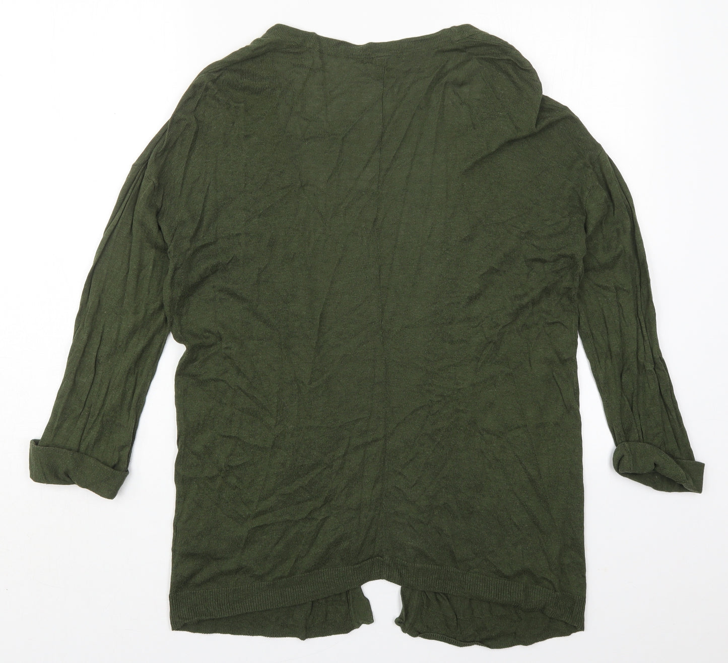 H&M Womens Green V-Neck  Viscose Cardigan Jumper Size S