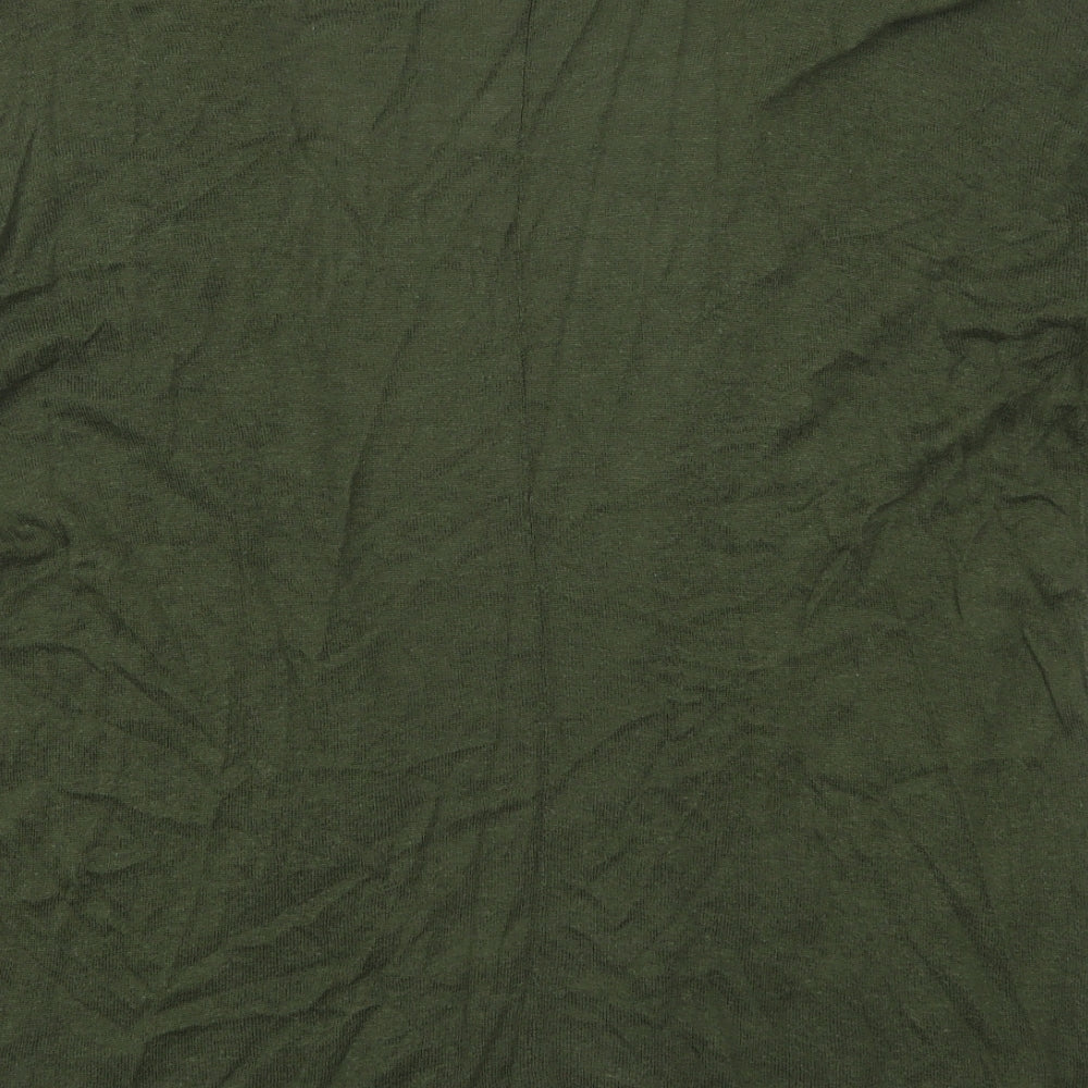 H&M Womens Green V-Neck  Viscose Cardigan Jumper Size S