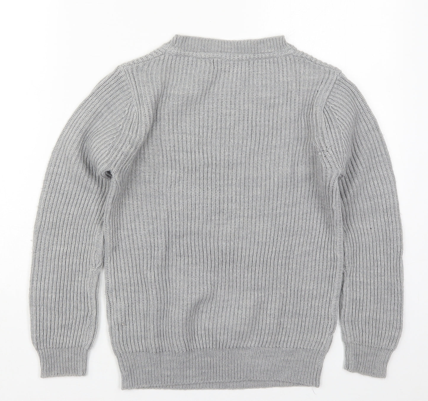 Atmosphere Womens Grey Crew Neck  Acrylic Pullover Jumper Size 8