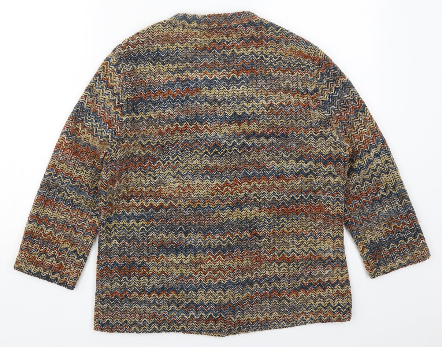 Per Una Womens Brown Geometric  Jacket  Size M  Button