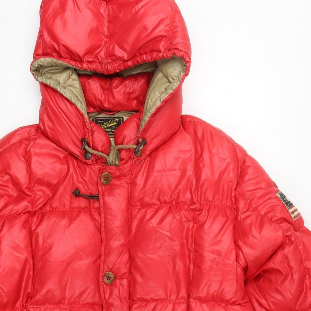 Ralph Lauren Mens Red   Puffer Jacket Coat Size 2XL  Zip