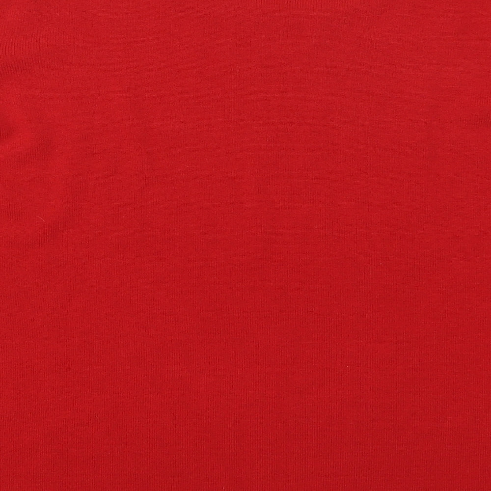 TU Womens Red Round Neck  Acrylic Pullover Jumper Size 22