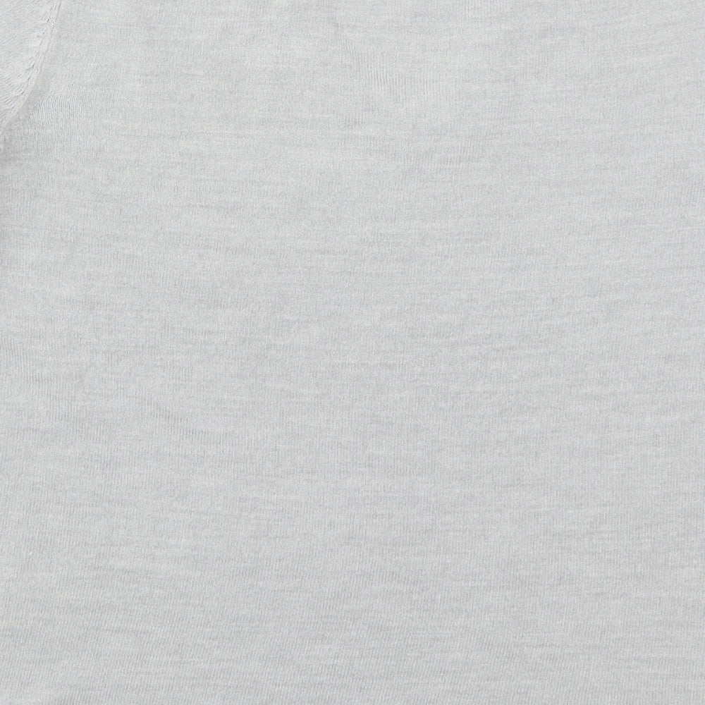 Marks and Spencer Womens Grey V-Neck  Acrylic Pullover Jumper Size 12