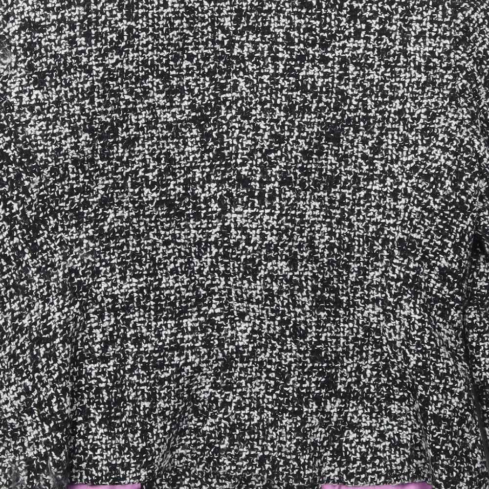 Per Una Womens Black   Jacket  Size 12  Button - Black and White