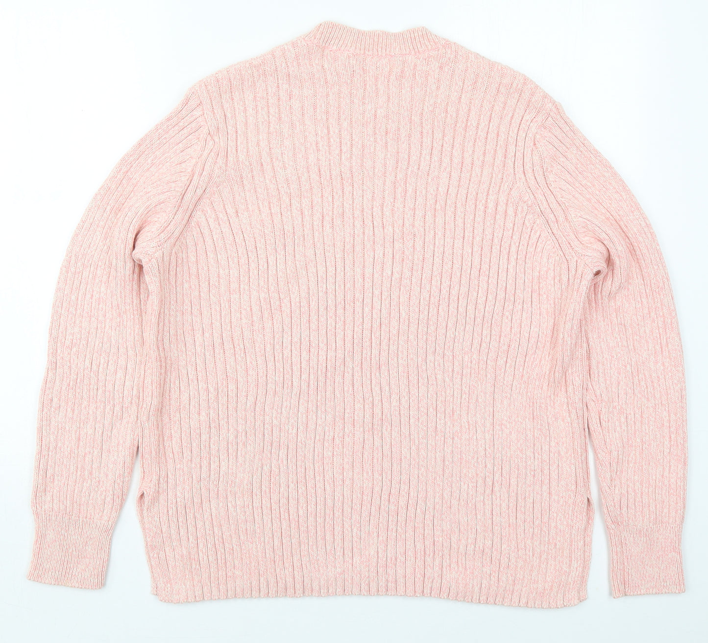 Marks and Spencer Womens Pink Crew Neck  Cotton Pullover Jumper Size 20