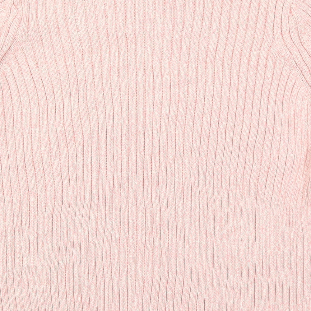 Marks and Spencer Womens Pink Crew Neck  Cotton Pullover Jumper Size 20