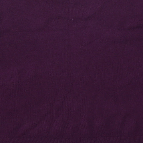 Bonmarché Womens Purple Round Neck  Acrylic Pullover Jumper Size M