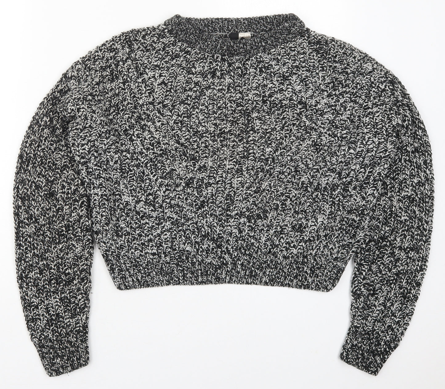 H&M Womens Grey Crew Neck  Acrylic Pullover Jumper Size S