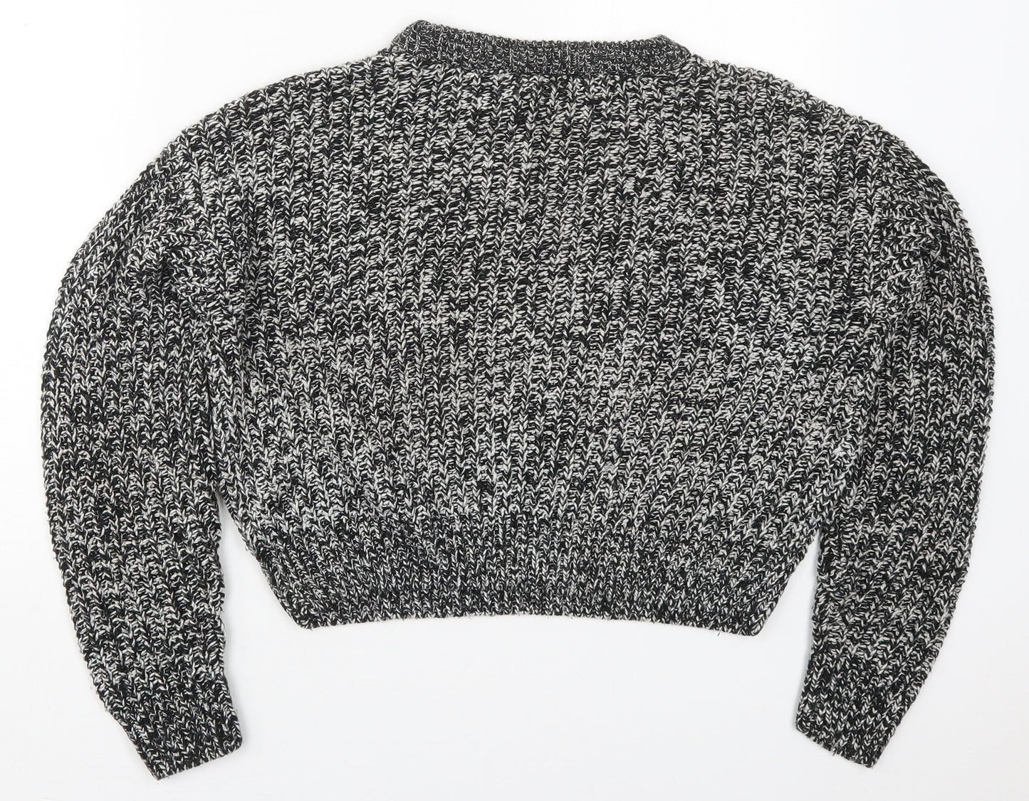 H&M Womens Grey Crew Neck  Acrylic Pullover Jumper Size S