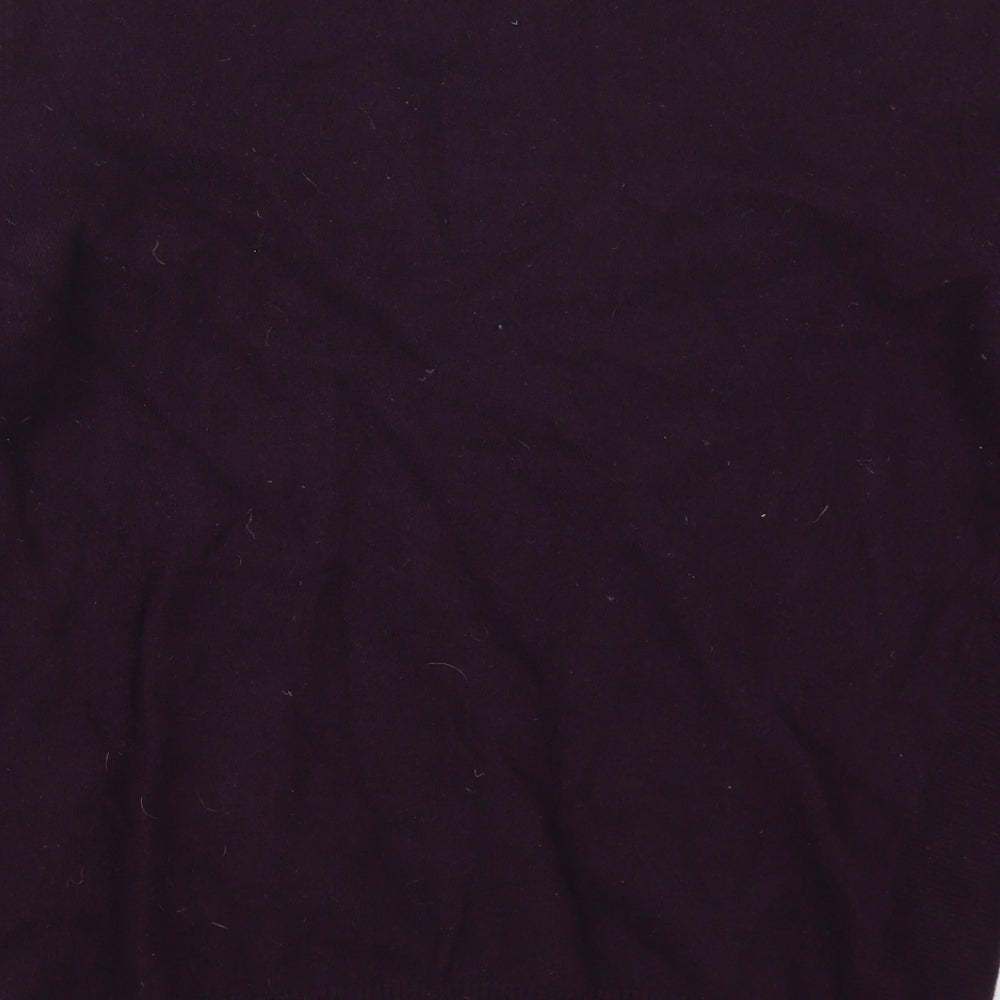 Jasper Conran Mens Purple V-Neck  Wool Pullover Jumper Size L