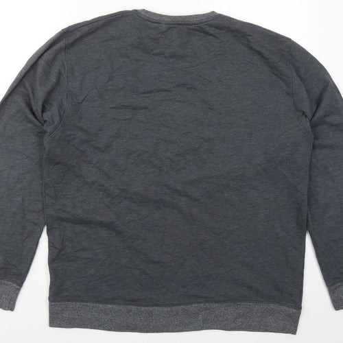 Blue Inc Mens Grey  Cotton Pullover Sweatshirt Size 2XL   - Instinct Skull