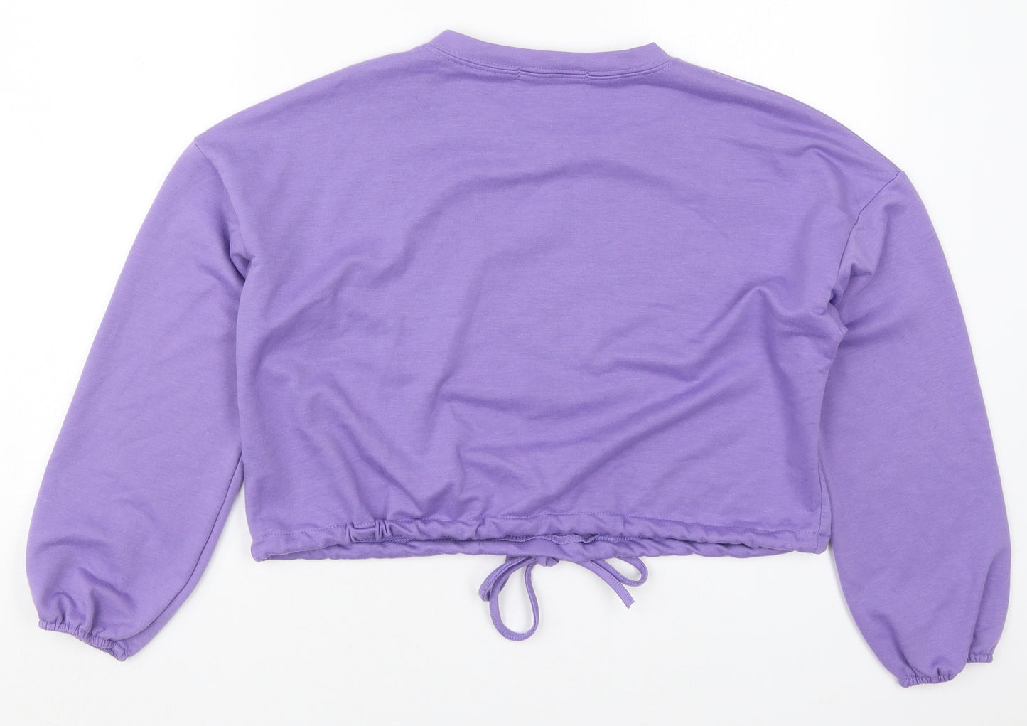 Zaful Womens Purple  Cotton Pullover Sweatshirt Size 8  Pullover - Butterfly