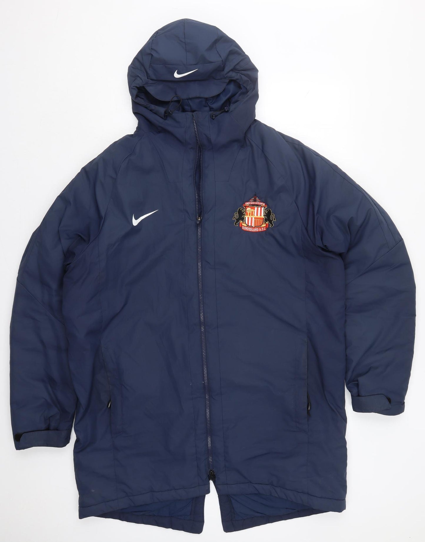 Nike Mens Blue   Jacket Coat Size XL  Zip - Sunderland AFC