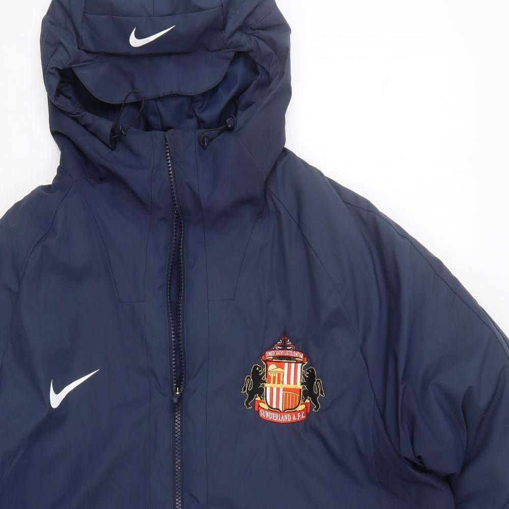 Nike Mens Blue   Jacket Coat Size XL  Zip - Sunderland AFC