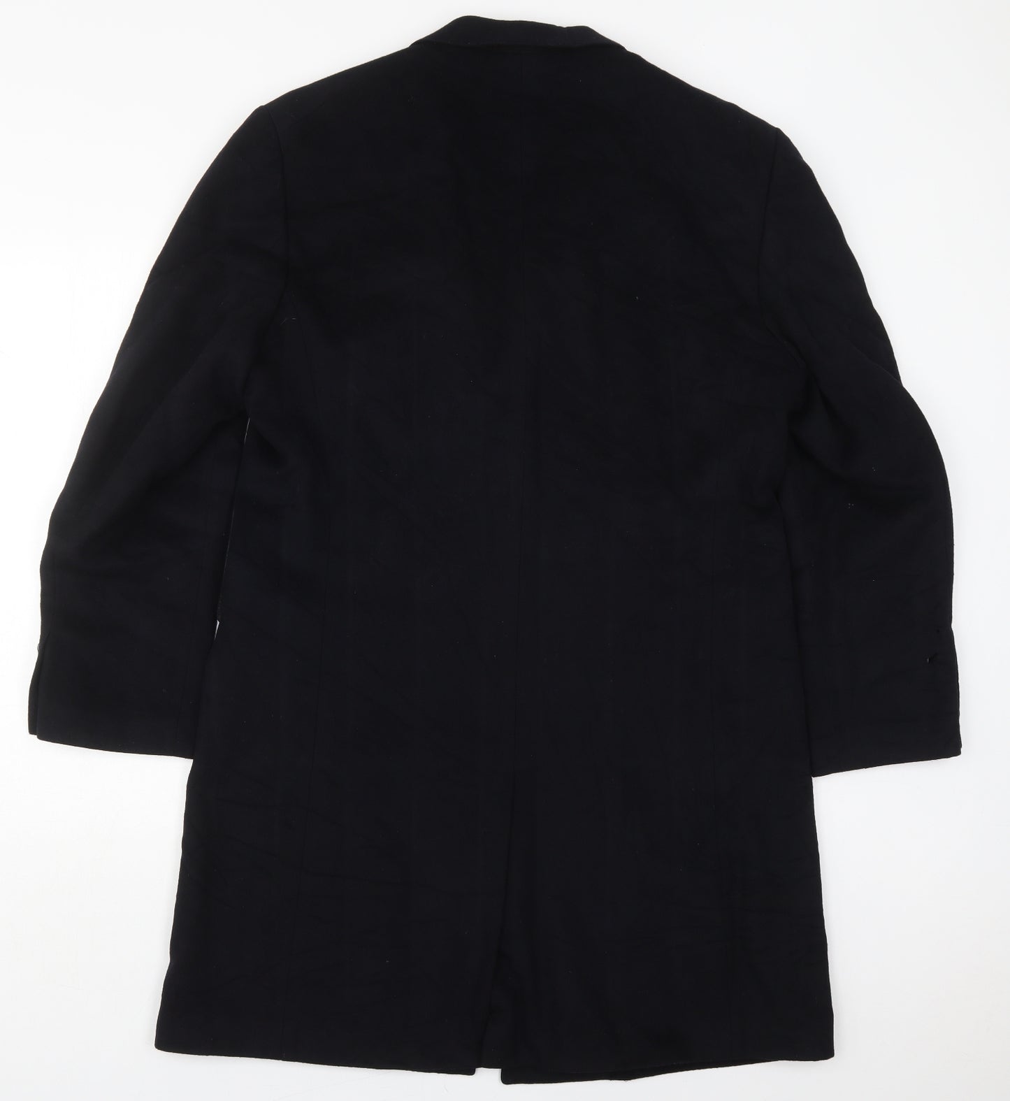 French Eye Mens Black   Pea Coat Coat Size L  Button