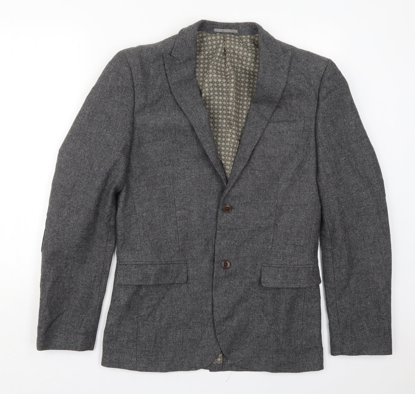 NEXT Mens Grey  Wool Jacket Suit Jacket Size 38