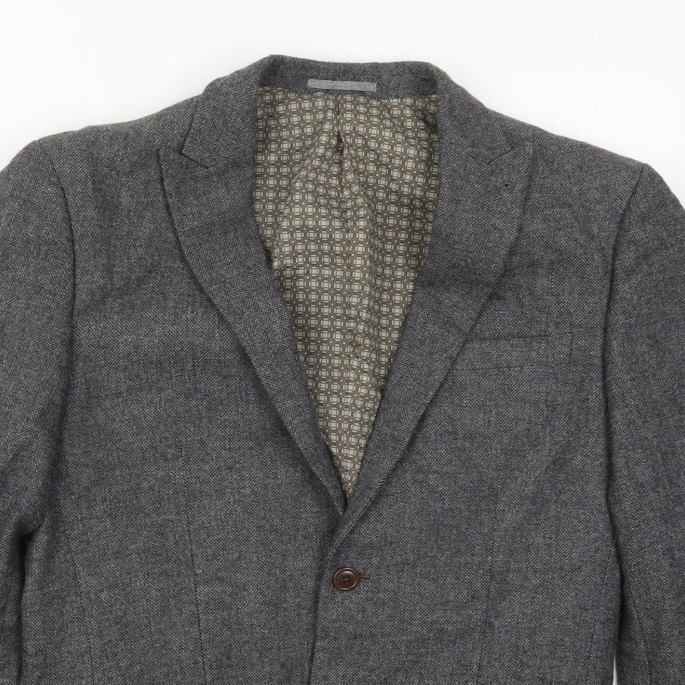 NEXT Mens Grey  Wool Jacket Suit Jacket Size 38
