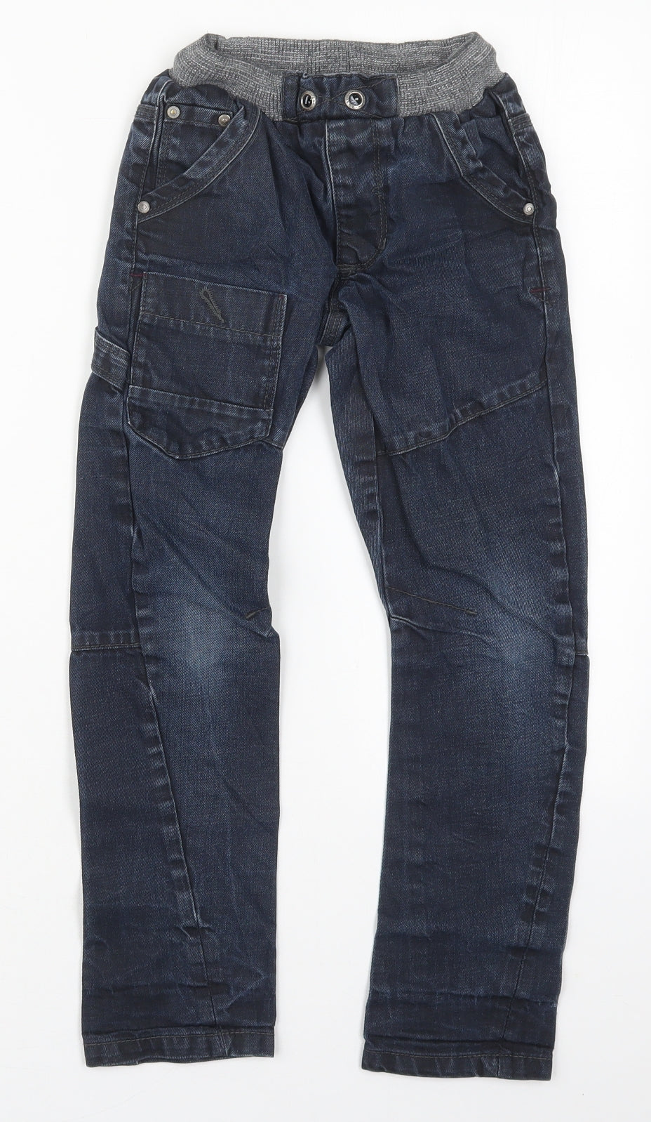 George Boys Blue  Cotton Straight Jeans Size 7-8 Years  Regular