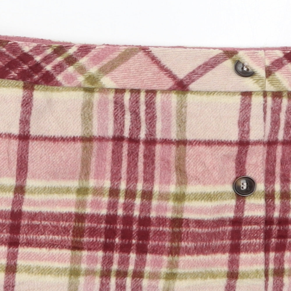 Nutmeg Girls Pink Check Polyester Mini Skirt Size 9-10 Years  Regular Zip