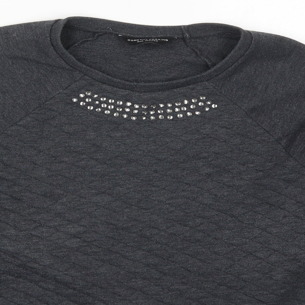 Dorothy Perkins Womens Grey  Polyester Pullover Sweatshirt Size 16  Pullover