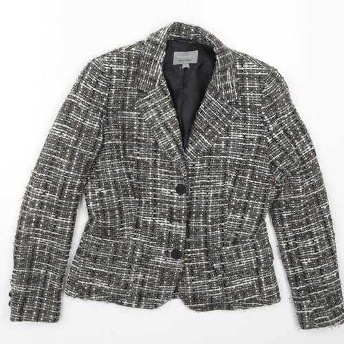 Per Una Womens Grey   Jacket  Size 8  Button