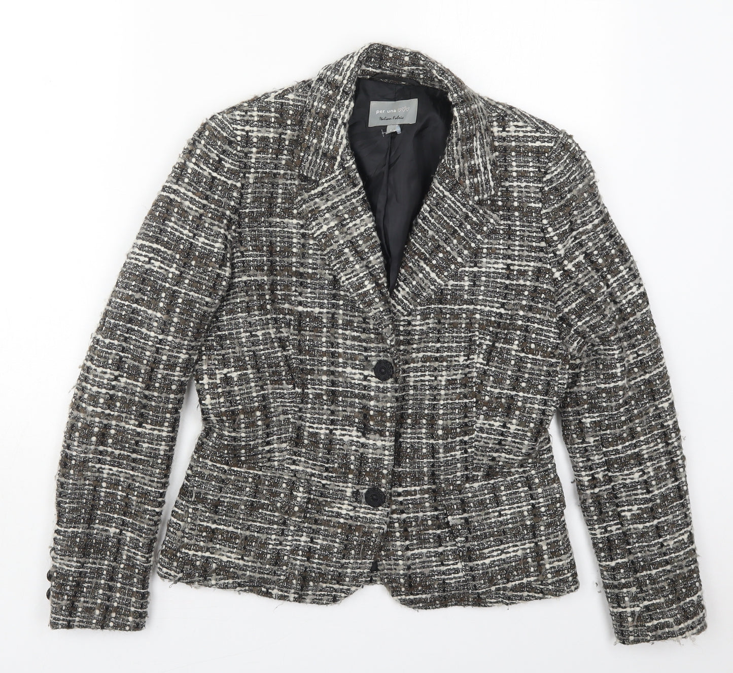 Per Una Womens Grey   Jacket  Size 8  Button