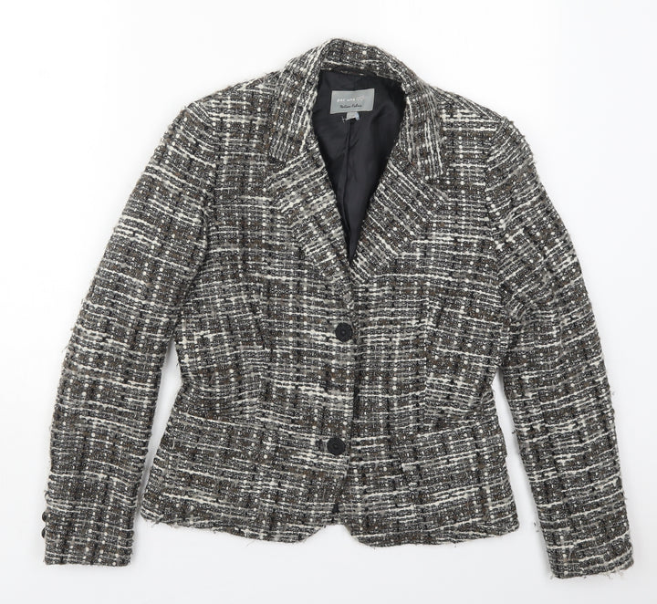 Per Una Womens Grey   Jacket  Size 8  Button
