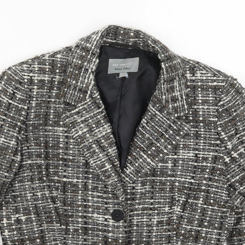 Per Una Womens Grey   Jacket  Size 8  Button